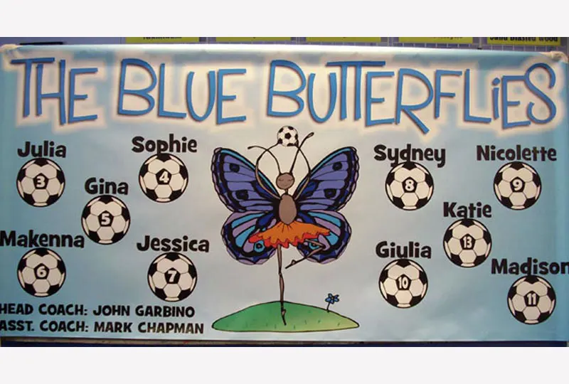 Blue Butterflies Banner