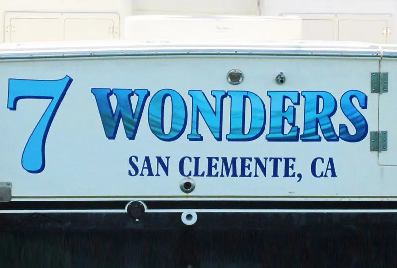 Water Reflection Effect Boat Graphic San Clemente