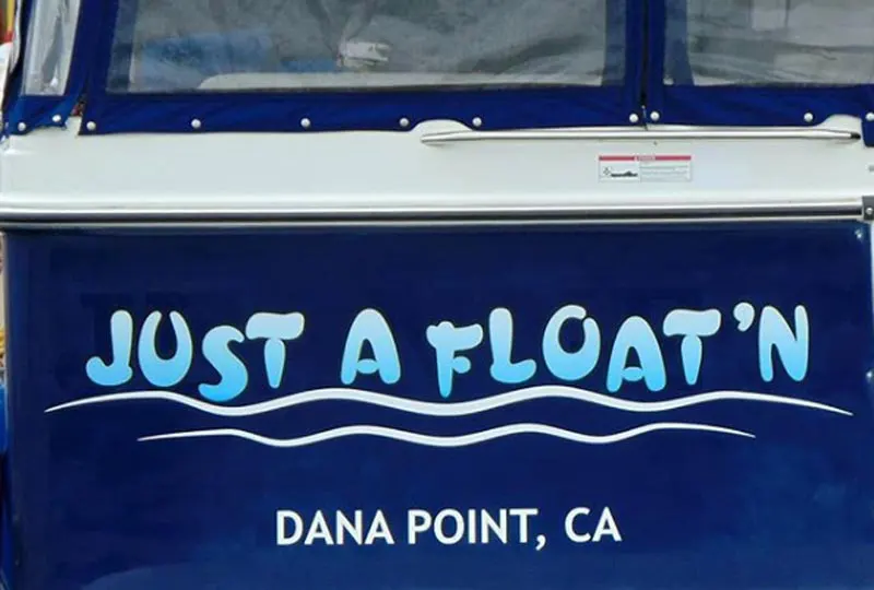 Designed High Quality Boat Lettering & Graphics