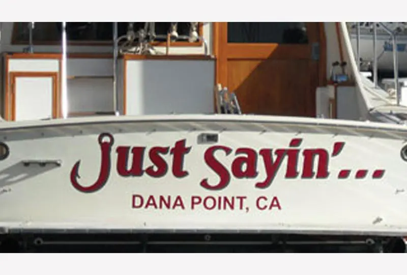 Just Saying Boat Decal
