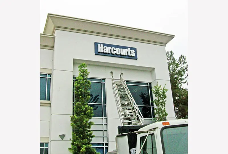 Harcourts Building Sign