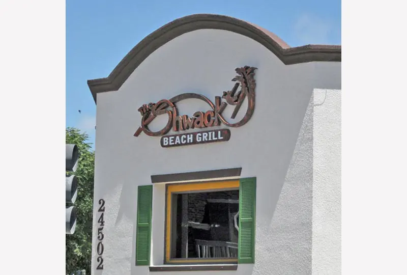 Shwack Beach Grill Sign