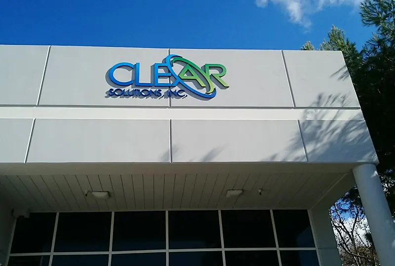 Digitally Printed New Building Sign for Clear Solutions San Clemente