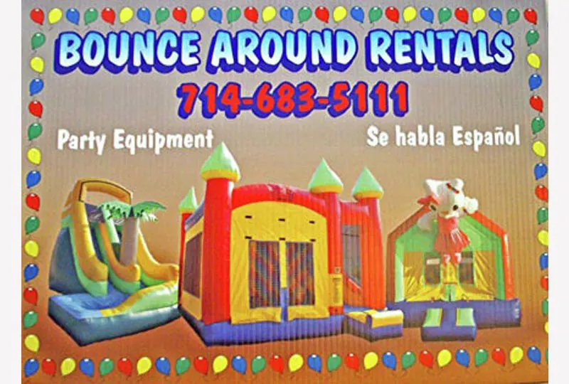 Bounce Around Rentals Sign