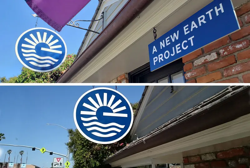 Double-sided blade sign in Orange County, CA