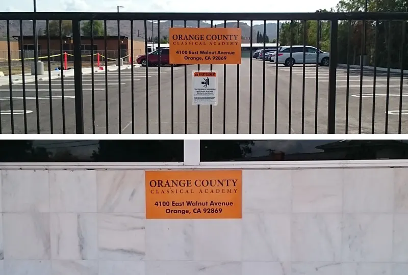 Aluminum Gate Signs in Orange, CA