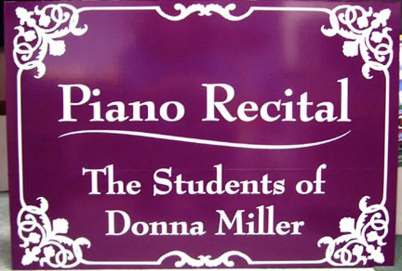 Piano Recital Bronze Plaque