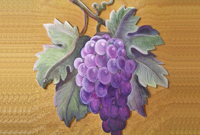 Grape Wine Sandblasted Sign