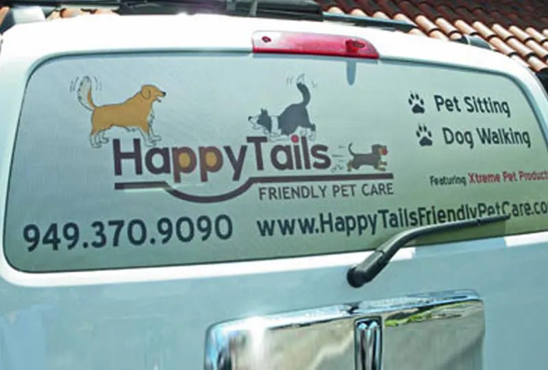 Happy Tails Car Sign