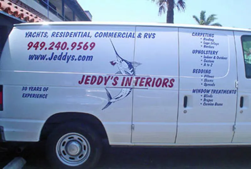 Jeddy's Interiors Van Sign