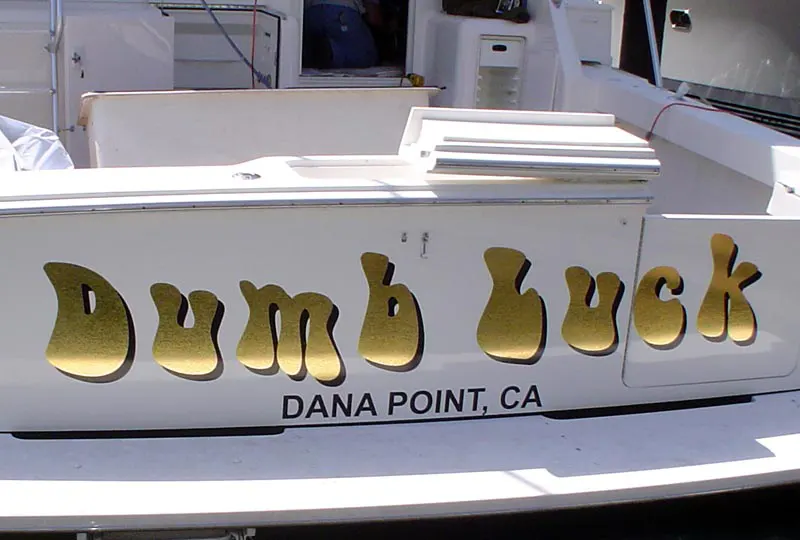 Metallic Gold Letter Vinyl Boat Lettering OC