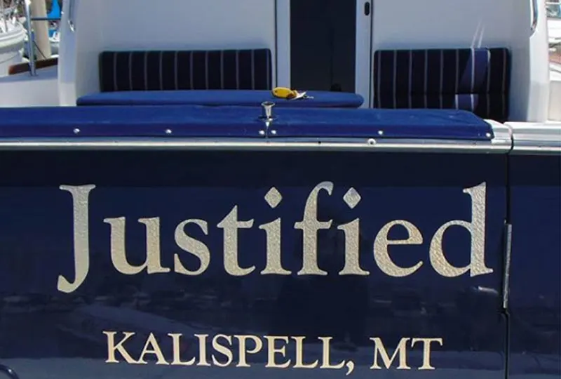 Custom Vinyl Boat Lettering in Dana Point, CA