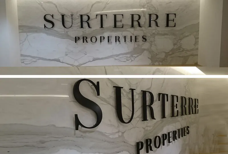 Custom interior sign in Newport Beach, CA