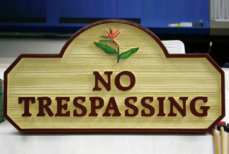 No Trespassing HDU Sign