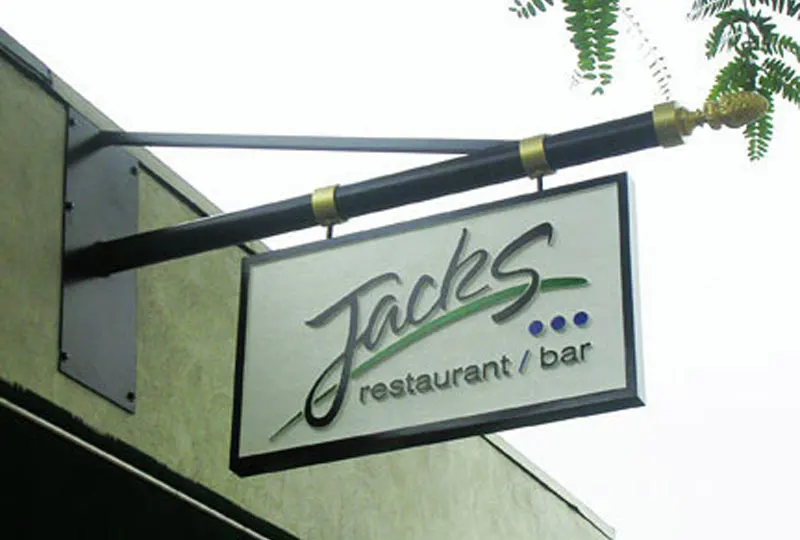 Jacks Bar Sandblasted Post Sign