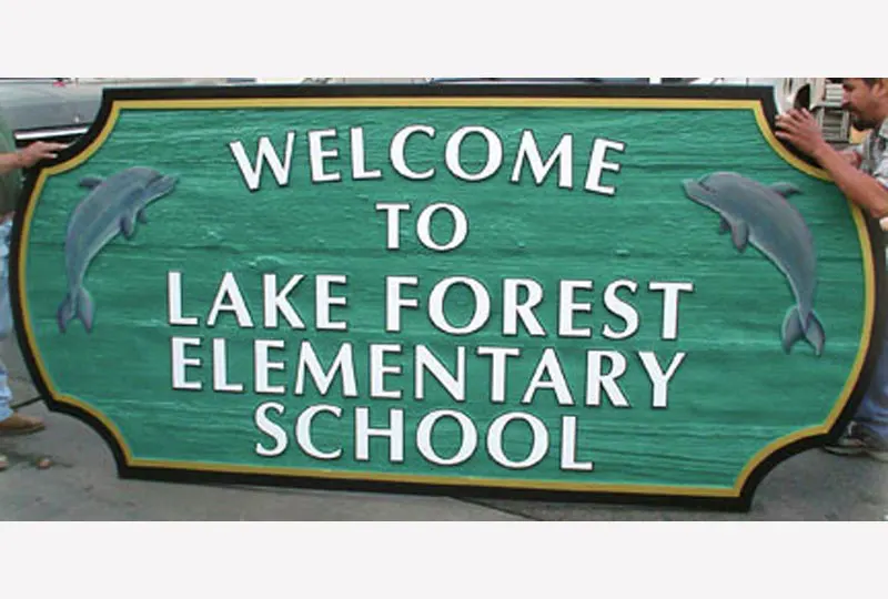 Lake Forest Elementary Sandblasted Sign