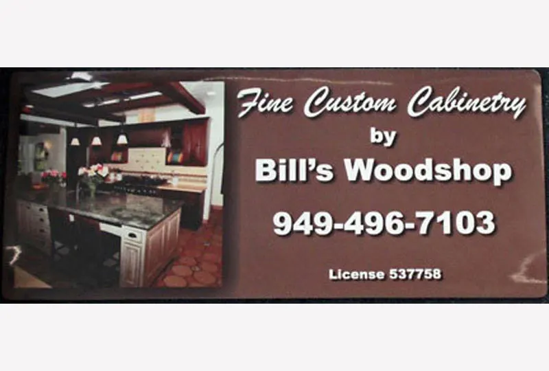 Bill's Woodshop Magnetic Sign