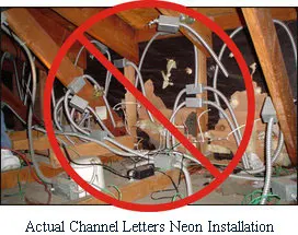 Change Neon to LED Actual Neon Channel Letters Installation